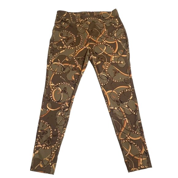 Chico's Pants - Chico's Ponte Legging Pants Size 2 = US Women’s 12 Equestrian Print Stretch L